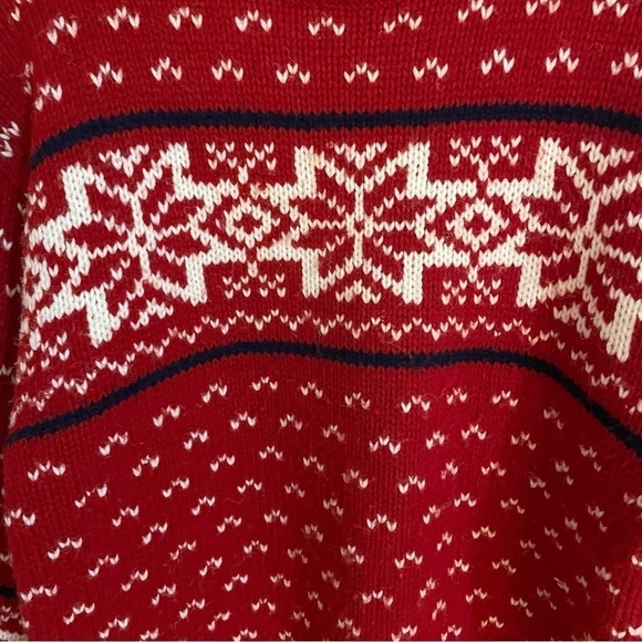 Jeff Laurent Vintage Crewneck Pullover Ribbed Knit Snowflake Sweater, … - Picture 5 of 6